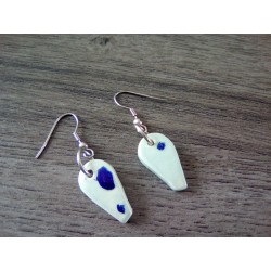Turquoise blue ceramic earrings
