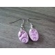 Boucles d'oreilles céramique violette