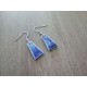 Boucles d'oreilles céramique bleu