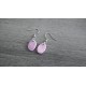 Boucles d'oreilles céramique violette