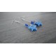 Boucles d'oreilles fantaisie céramique étoile bleu