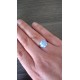 Bague verre fusing bleue millefiori