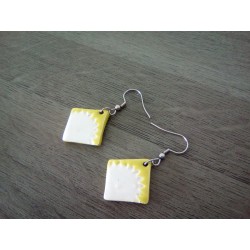 Yellow ceramic earrings