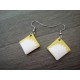 Boucles d'oreilles céramique jaune