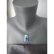 Collier de verre fusing blanc et bleu