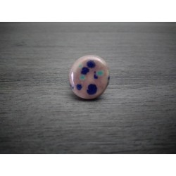 Bague bleu beige céramique créatrice vendée