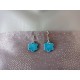 Green blue ceramic earrings