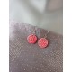 Pretty little pink and black ceramic earthenware earrings