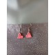 Fancy earrings ceramic pink heart