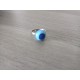 Ring glass fusing blue stainless steel creation