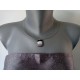 black and grey fusing glass necklace