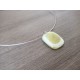 Green white-green grey fusing glass pendant, handcrafted by Mothe Achard