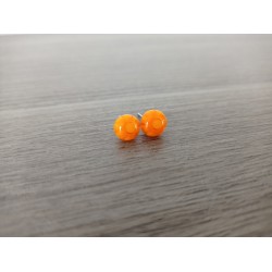Boucles d'oreilles puce verre fusing millefiori orange