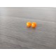 Boucles d'oreilles puce verre fusing millefiori orange