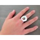 Ceramic ring and merged glass creation made in france