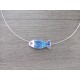 Blue blue earthenware fish pendant enamelled ceramic craft made in france