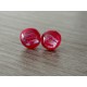 Boucles d'oreilles puce verre rouge et dichroic