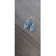 Boucles d'oreilles céramique poissons bleu