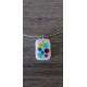 Pendentif multicolor et blanc en verre fusing création artisanale vendée