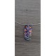 Pendentif femme en verre fusing millefiori coloris bleu créatrice bijoux artisanaux vendée