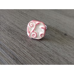 White ring and black print ceramic lace creative vendée