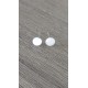 Boucles d'oreilles puce verre fusing blanc