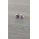 Boucles d'oreilles puce verre fusing millefiori rouge et blanc