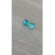 Boucles d'oreilles puce verre fusing turquoise Dichroic acier inoxydable
