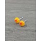 Boucles d'oreilles puce verre fusing millefiori jaune orange