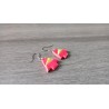 Boucles d'oreilles sapin céramique rouge et vert