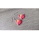 Boucles d'oreilles sapin céramique rouge et vert