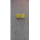 Boucles d'oreilles puce verre fusing dichroic vert anis