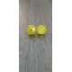 Boucles d'oreilles puce verre fusing dichroic vert anis