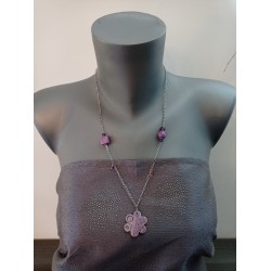 Purple pink earthenware jumper on anallergic stainless steel