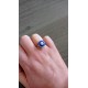 Ring glass fusing blue stainless steel creation