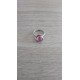 Bague fantaisie verre fusing dichroic rose violine acier inoxydable