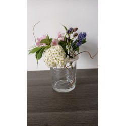 Pique flowers for small pot, glass or glass. Craft creation in enamelled earthenware