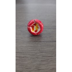 Ceramic ring and merged glass creation made in france