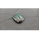 Black pendant dichroic effect in fusing glass craft creation vendée