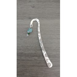 Marque-page turquoise céramique et métal argenté