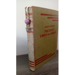 Marque-page violet en céramique et métal argenté