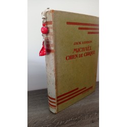 Petit marque-page rouge en céramique, tissu et métal argenté