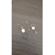 Boucles d'oreilles géométriques céramique blanches