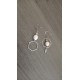 Boucles d'oreilles géométriques céramique blanches