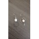 Boucles d'oreilles géométriques céramique blanches