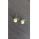 Yellow round ceramic fancy earrings