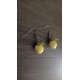 Yellow round ceramic fancy earrings