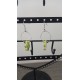 Boucles d'oreilles céramique fleurs créoles vertes