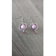 Boucles d'oreilles triangle céramique violettes