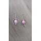 Boucles d'oreilles triangle céramique violettes